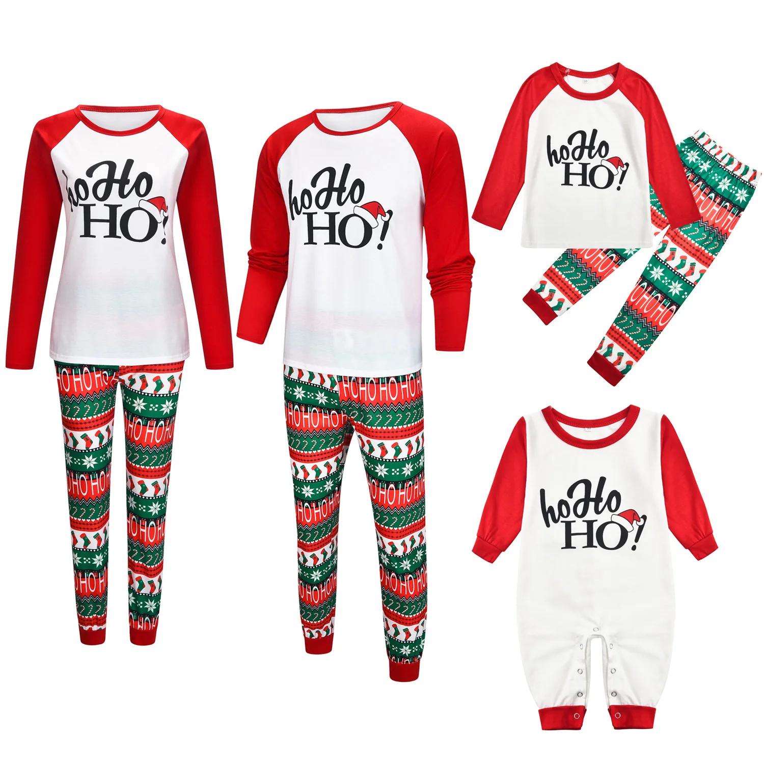 Wholesale printing parent-child outfit home clothing family christmas pajamas