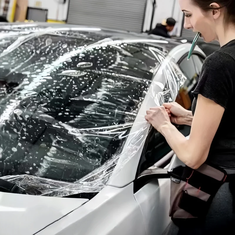 Custom Nano Ceramic High Hydrophobic Sand Proof 94% VLT TPU PPF Car Front Glass Safety Film Car Windshield Protection Film