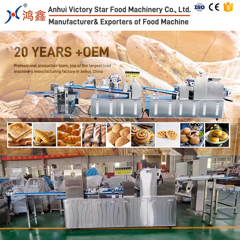 Double Lines European Automatic Bakery Equipment Bread Electrical Machine for Bread Maker