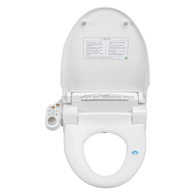 Simple elongated electronic smart bidet toilet seat