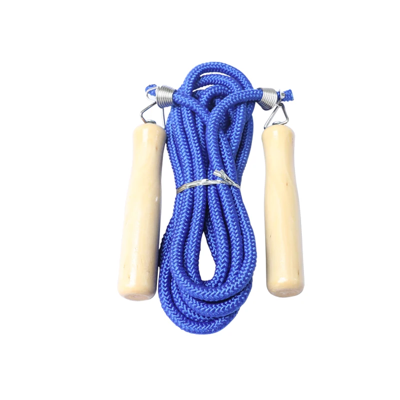 training fitness accessory skipping rope with solid wooden handle