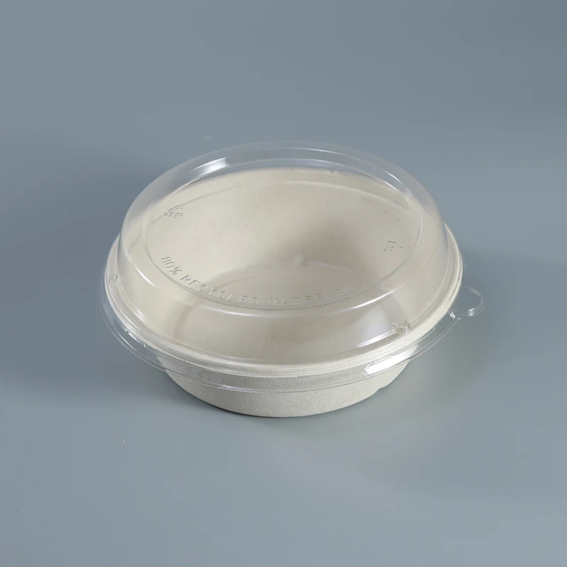 Eco Friendly Disposable Degradable 16OZ Sugarcane Bagasse Pulp Salad Bowl