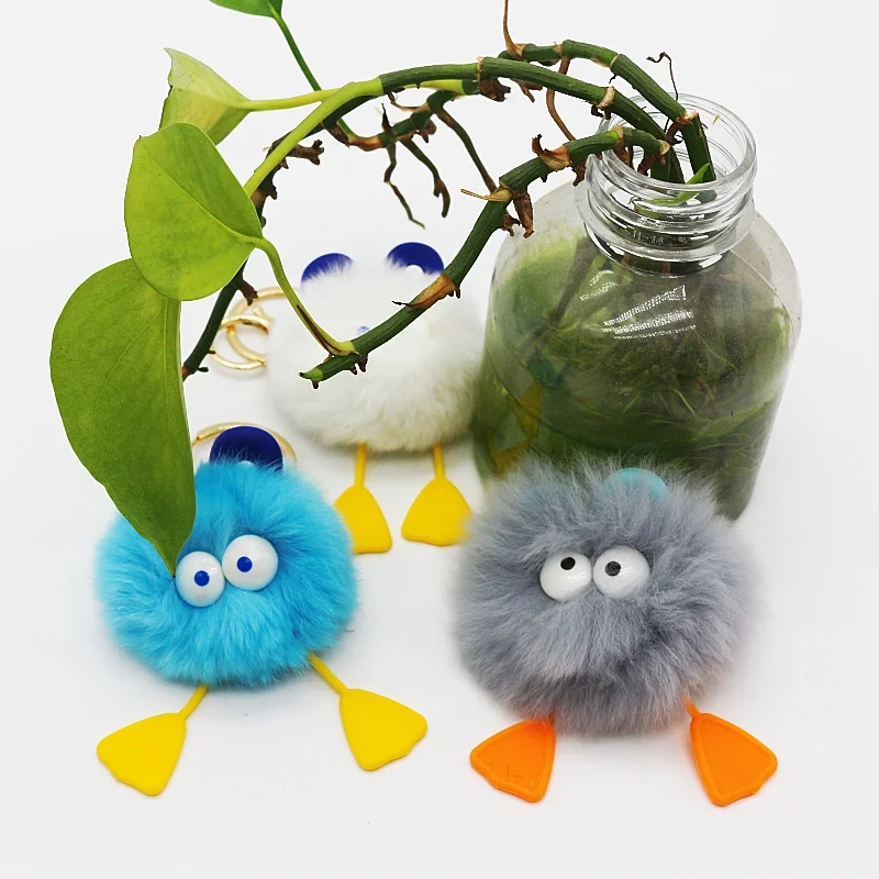 Помпон любовь насекомое брелок Сделай Сам сублимационный laveros большая белая собака дикий кабан 10 см милая плюшевая Птица Подарок 3d Шарики плюшевый