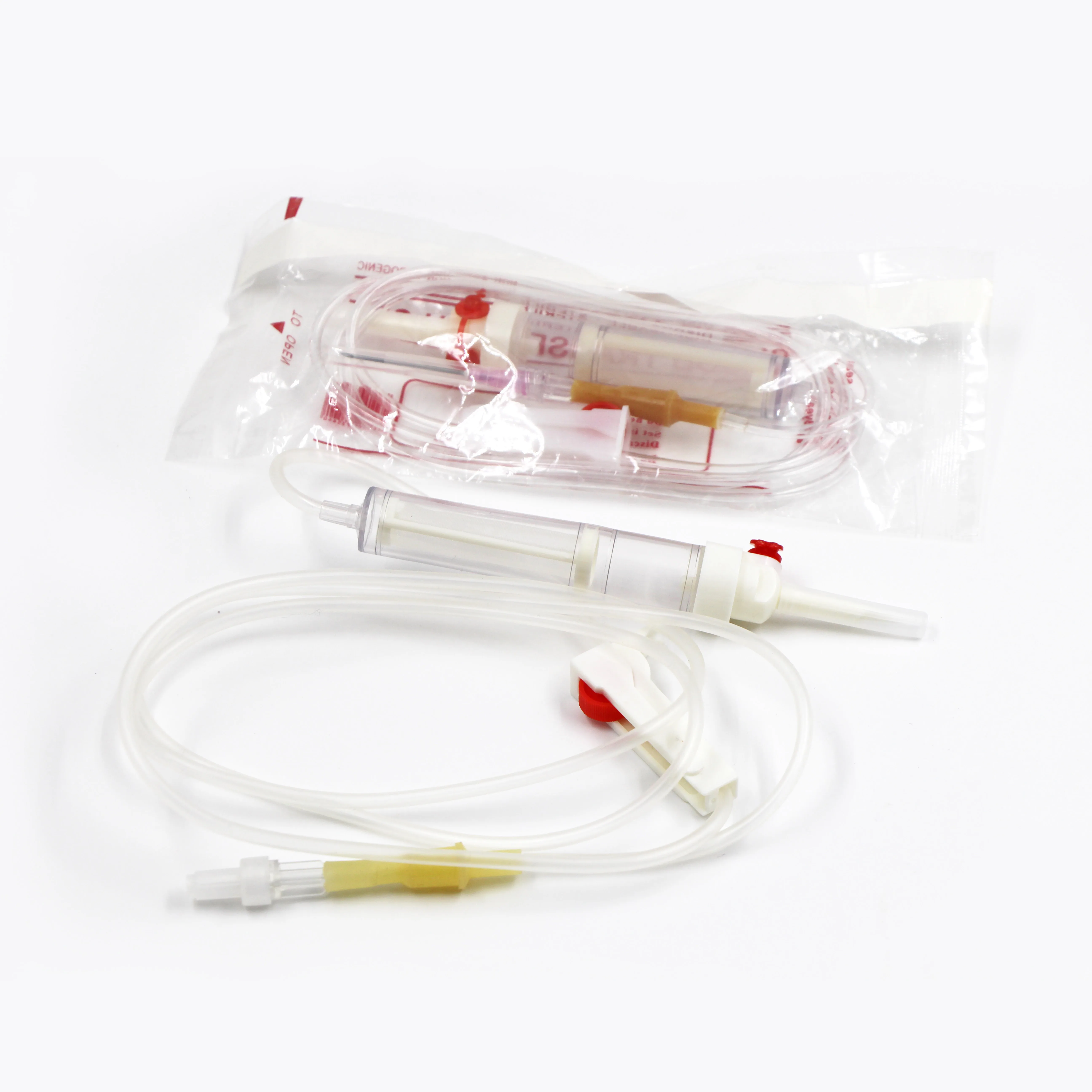 
Disposable sterile blood transfusion set with filter 