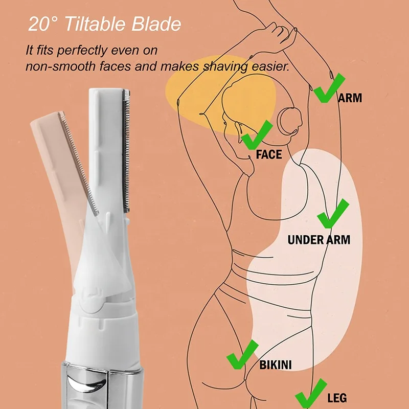 Beauty Tools Professional 2 in 1 Electric Eyebrow Hair Trimmer Shaving Knife Suitable for Female Male Facial Hair Removal Tools