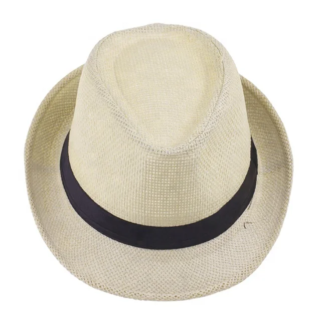 Womens Mens Fedora Trilby Gangster Cap Cheap Summer Beach Sun Straw Panama Hat Cap