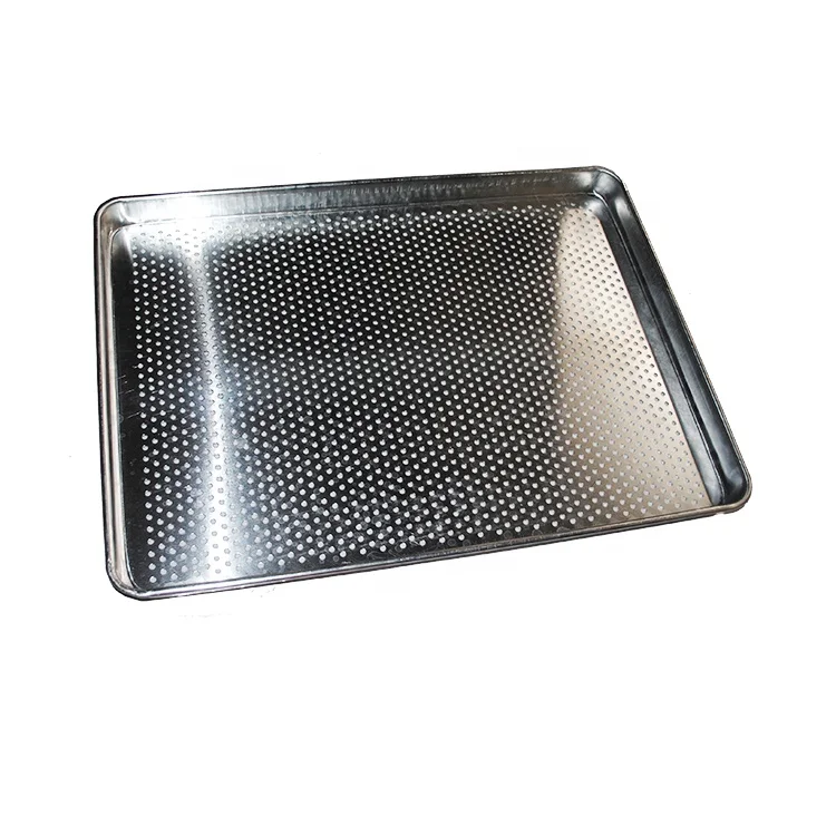 Handmade Aluminum Perforated Half Sheet Pan For Baking Half Size Bakery Sheet Tray Metal Cookware Bakeware
