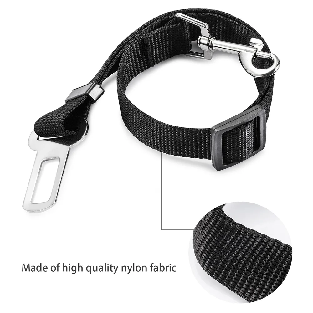 
Adjustable Strap Buckle From 13 to 23 Inches Safety Dog Harness Leash Vehicle Pet Car Seat Belts for travel 
