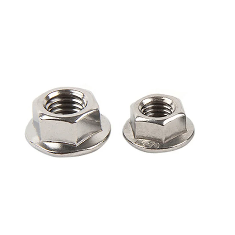 HBLJ China hex flange nuts m3 m4 m5 m6 m12 304 Stainless Carbon steel galvanized DIN 986 hexagonal domed nut