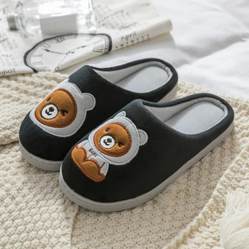 Wholesale Flat Novelty Women Slippers, Cute Cartoon Fruit Student Winter Warm Slippers