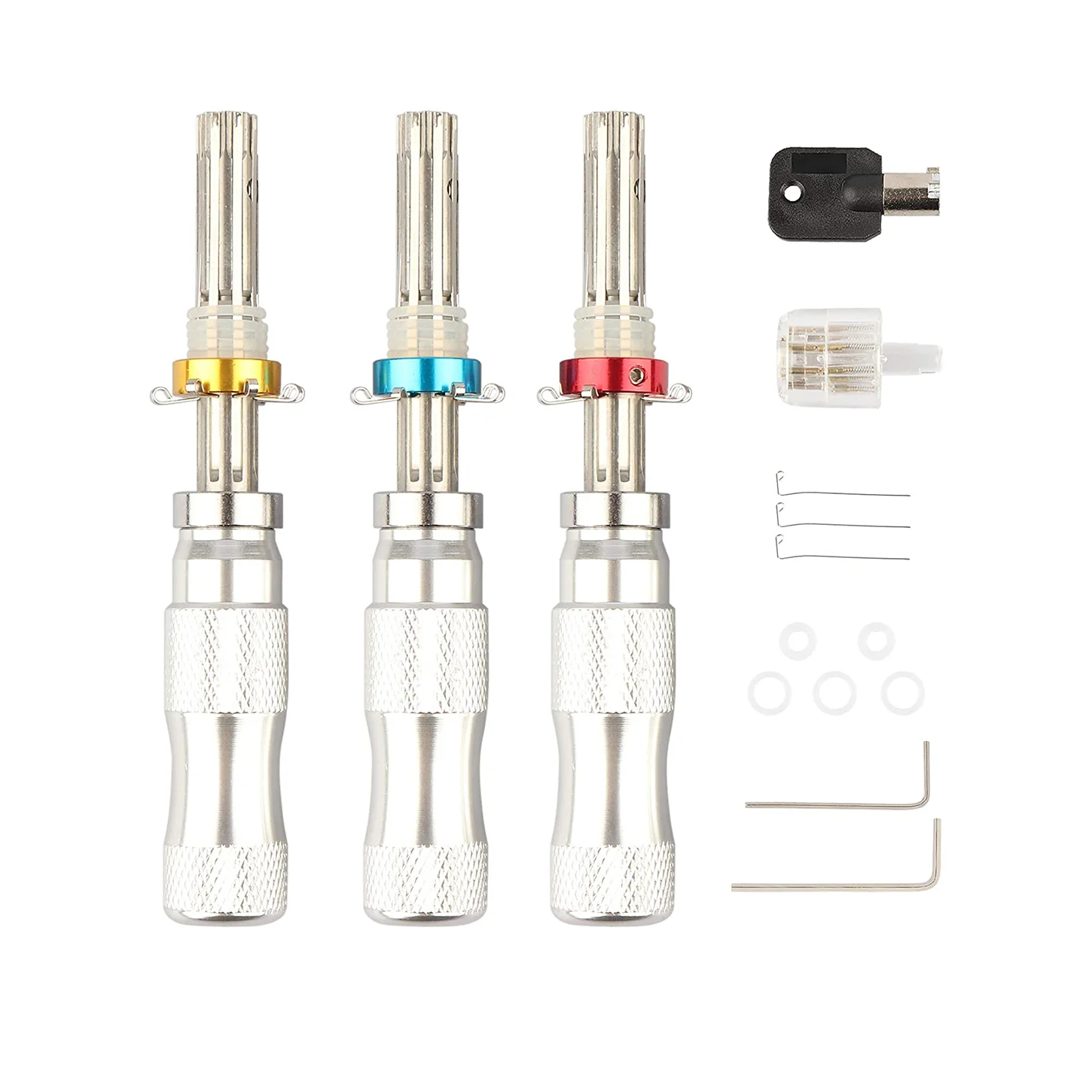 
3Pcs Unlocking Tool Full Kit Accessories Tubular 7 Pins Locksmith Household Lock Pick Tools Set 