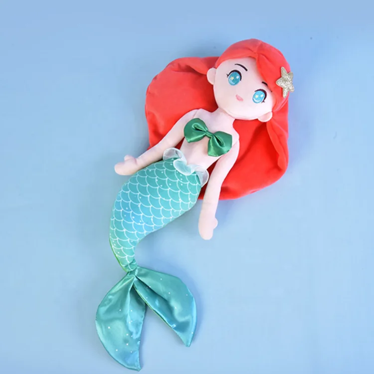 Custom Mermaid Princess Plush dolls multi-color Cute design Cartoon plush Mermaid toy Stuffed Toy For Girls kids Gift