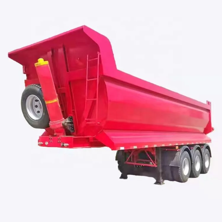 3 оси самосвал прицеп 60 тонн 80 тонн 35 CBM 40 CBM самосвал прицеп с гидравлический подъемник