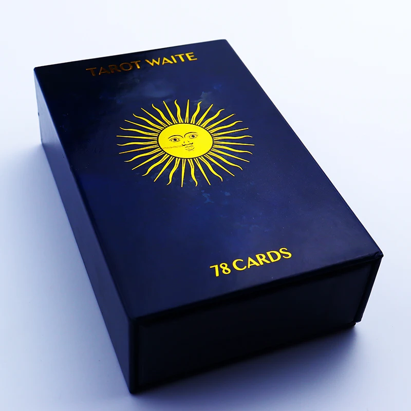 Custom Premium Tarot Deck Printed Eco Friendly 24K Gold Tarot Cards German Wholesale Plastic With Gold Edges Tarot Cards