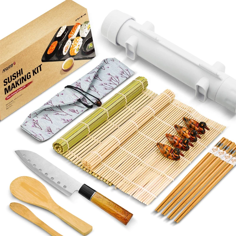 Sushi Making Kit 10 Pcs DIY Mold Sushi Making Tool Perfect Home Sushi Rolls Tool for Beginner Kids