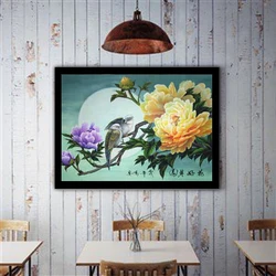 3D lenticular painting with black frame  40*30cm PET 5D 3D lenticular picture frames artwork modern pictures for home decoration