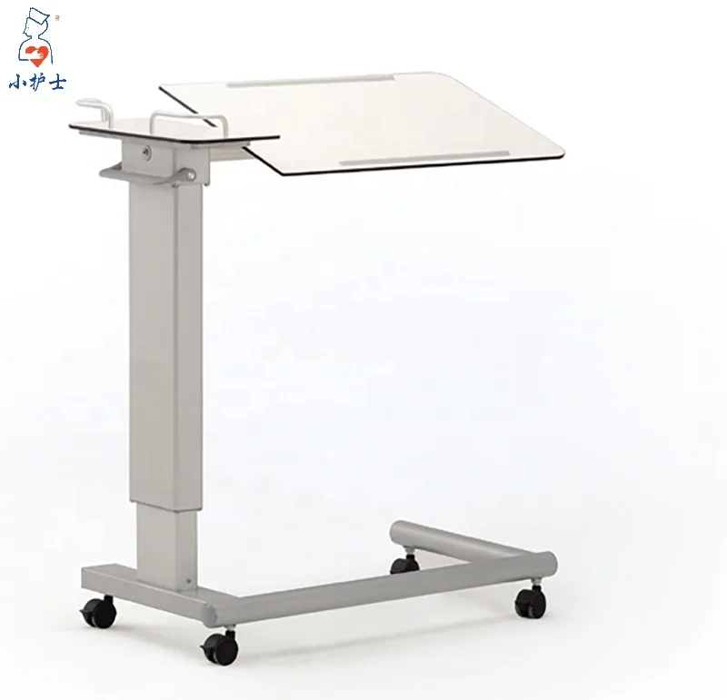 Pukang Medical overbed table price  Adjustable desktop dining table for hospital