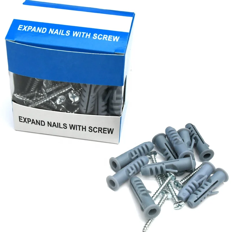 Factory Direct Sale Plastic Screw Anchor Expansion Pipe Tube Wall Plugs Plastic Wall Plug 10MM