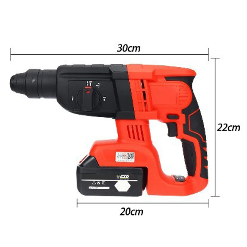 Hot Sale Rotary Cordless Hammer Drill Model MQ0104 Functions 26mm Max Black Accessories Blue OEM Customized Box Power Packing