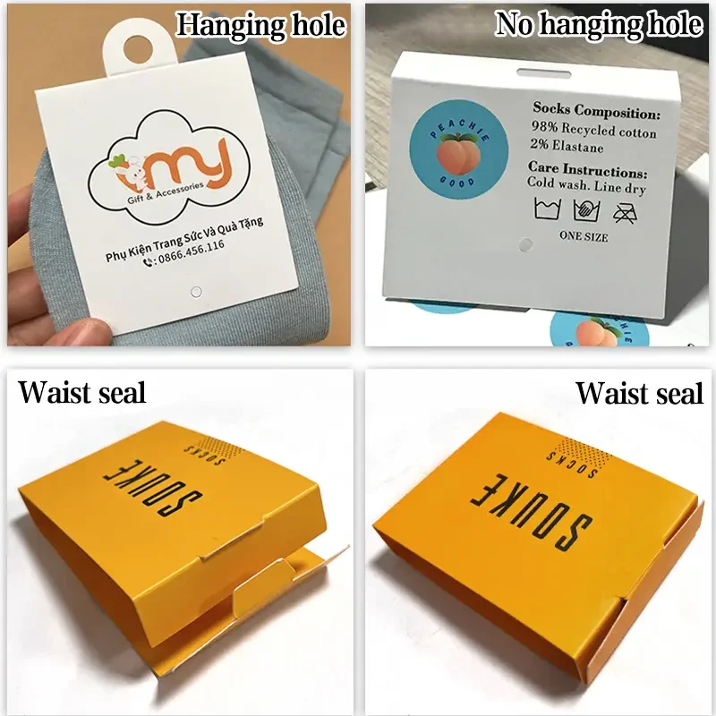 Custom Label Competitive Price Heavy Printed Paper Packing Header Card With Hang Hole