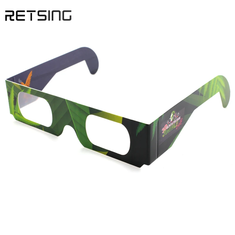 Chromadepth 3d Glasses Spectrum Separated Watching Movie Paper Glasses