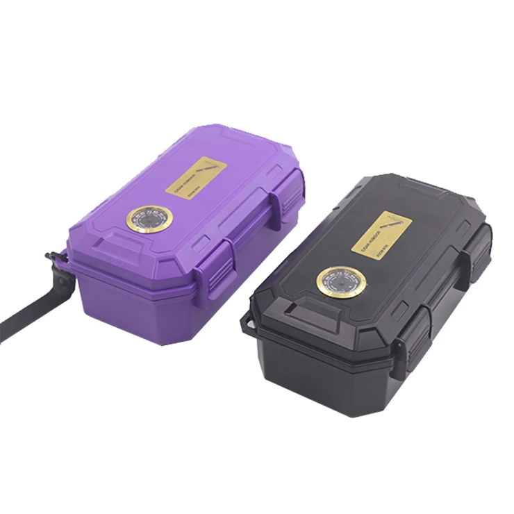 Manufacturer NEW Design three layer cigar stash box plastic cigar humidor travel portable cigar case for Send gifts