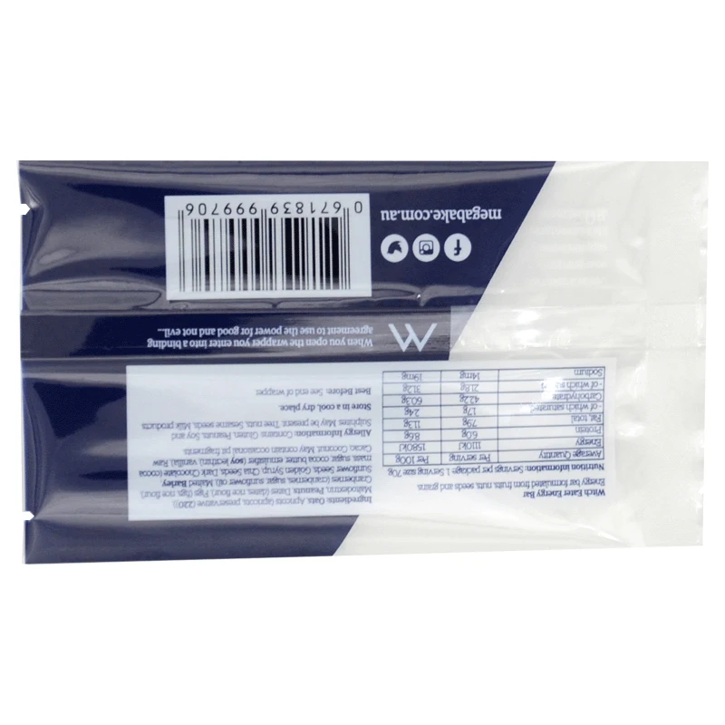 Clear Custom Size Heat Sealing Zipper Packaging Bag Food Grade Plastic for Jelly Potato Chips Cakes and Cookie Bars Packing