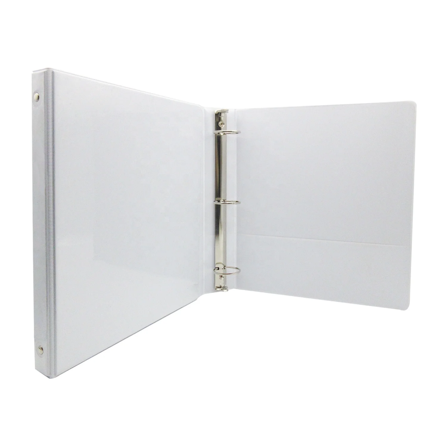 White PVC 1 inch paper binder letter size 3 ring binder paper file holder office desktop personal file organizer product