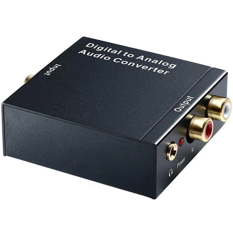 24bit Audio Converter Optic Fiber Digital Audio Optical Signal To Analog 3.5mm Audio Rca Converter-optical To L/r Rca