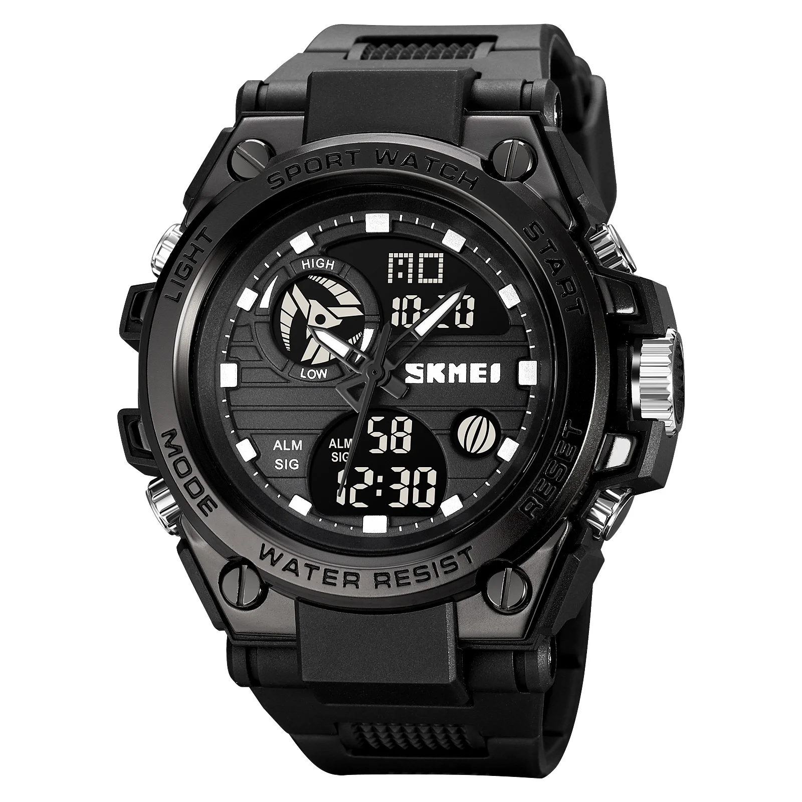 SKMEI 2031 MEN DUAL TIME WATCH FASHION COLOR WATERPROOF ALARM DIGITAL WATCH
