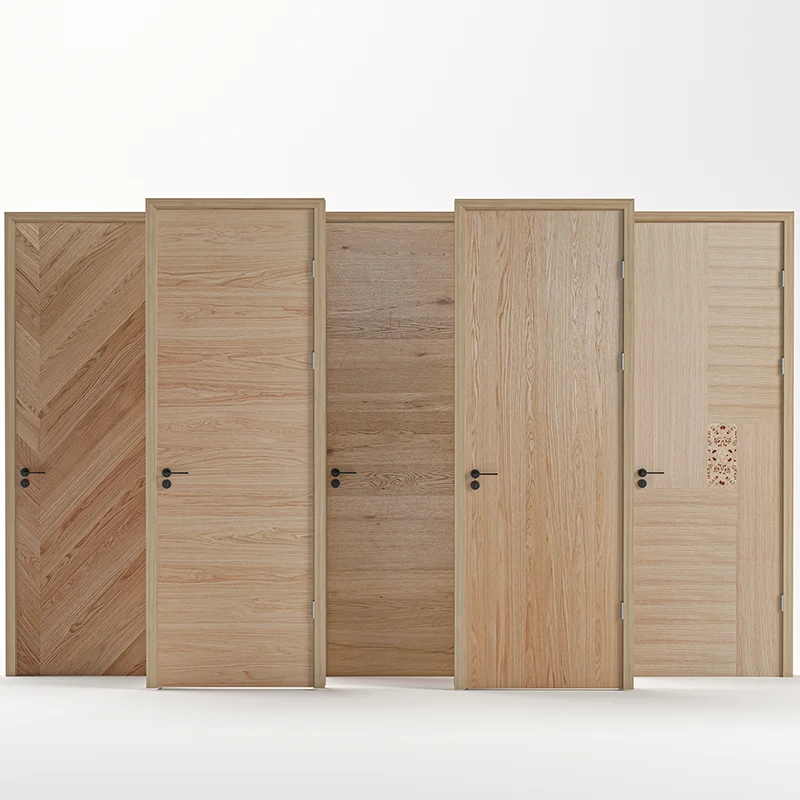 china white   oak interior doors solid slab doors interior door with lock wooden  skin with fram enatural