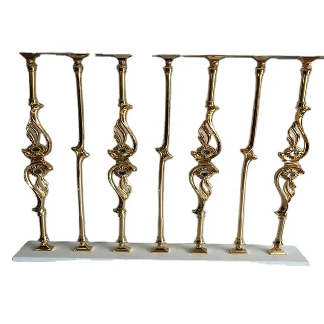 May Popular Luxury Real Brass Original Color Stair Railing Design