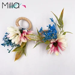 2023 New Design Floral Artificial Fairy Flower Napkin Rings