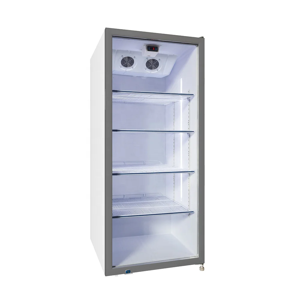 Manufacturer Commercial Refrigerator Upright Glass Door Cooler Single Door Refrigerated Display Chiller