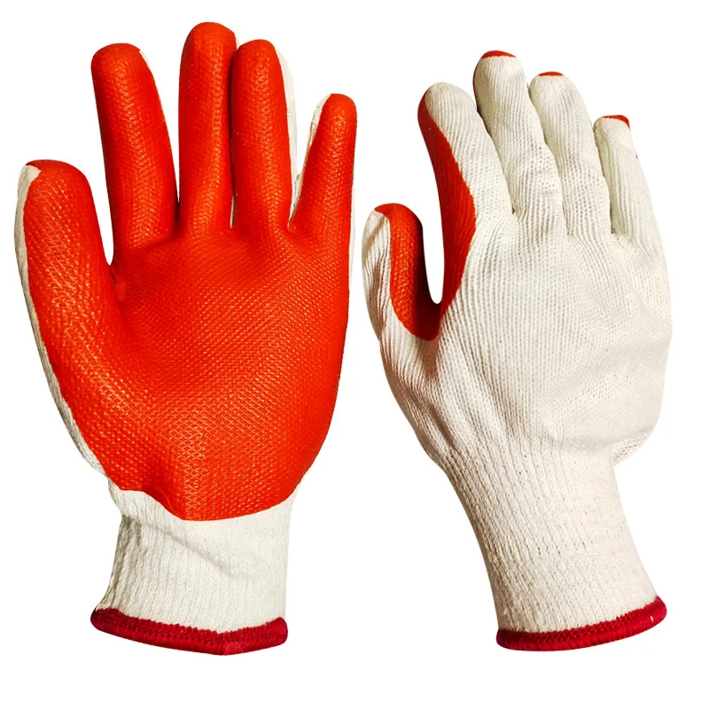 10Gauge latex industrial garden handing work protective rubber coated gloves
