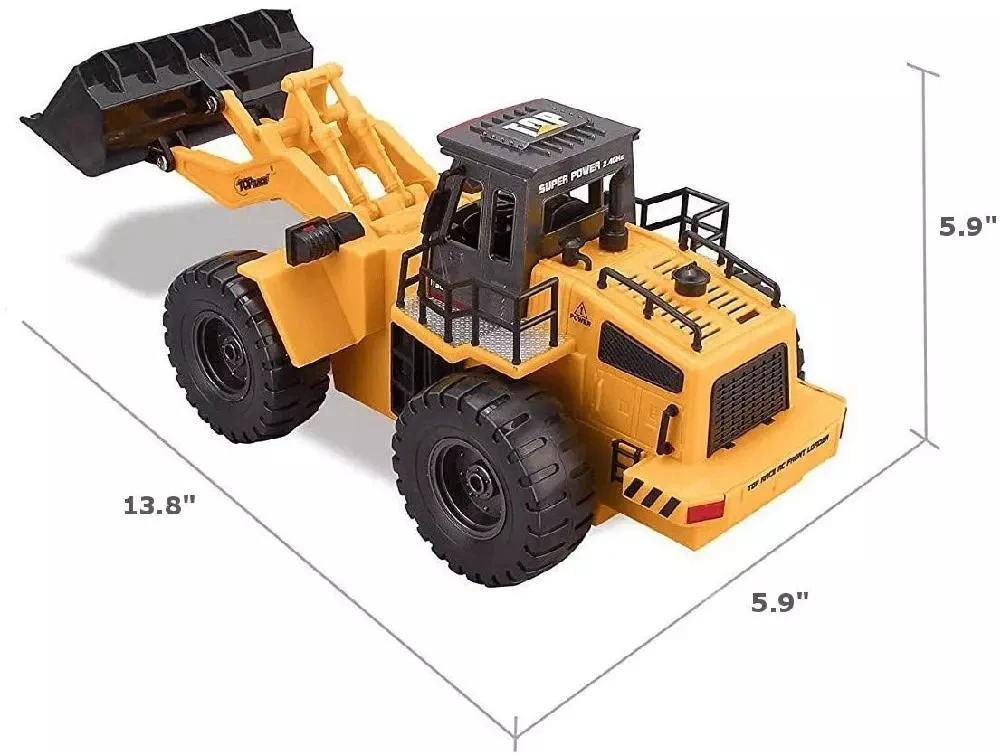 HUINA 1520 Rc Car Excavator Truck 2.4G Radio Controlled Bulldozer Dumper Model Engineering Car Toys For Boys