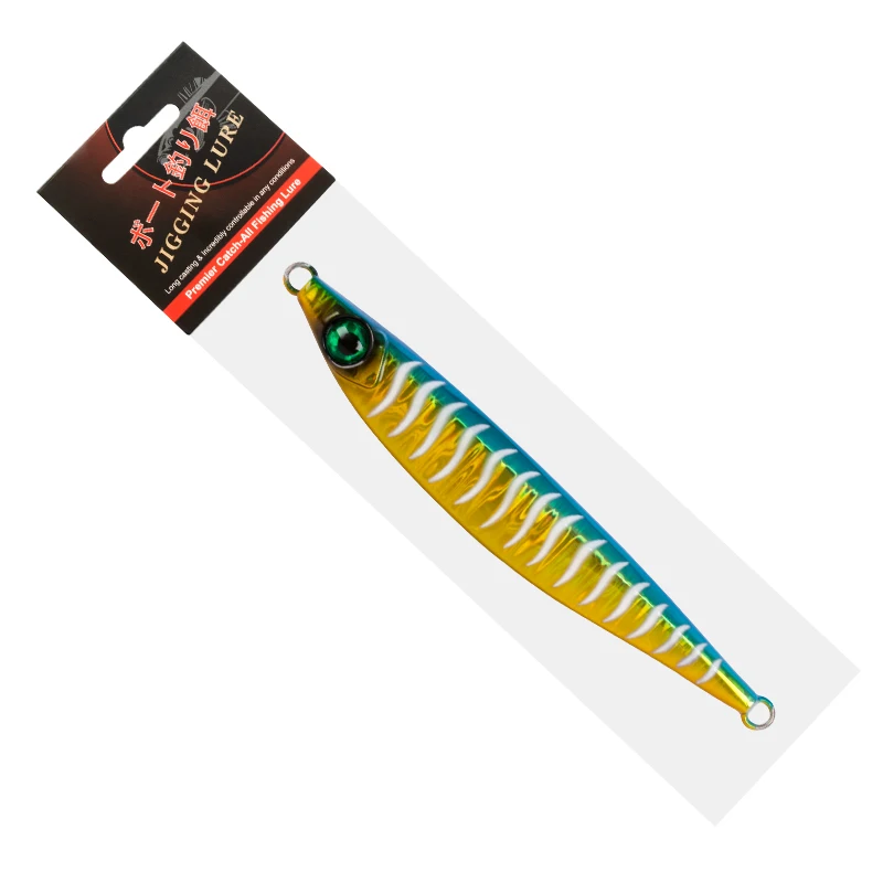 TEASER fishing J100  Artificial metal fish lures jigs 40g-100g  Fishing Pitch Jigs Luminous Sinking Fake Bait Saltwater Fishing