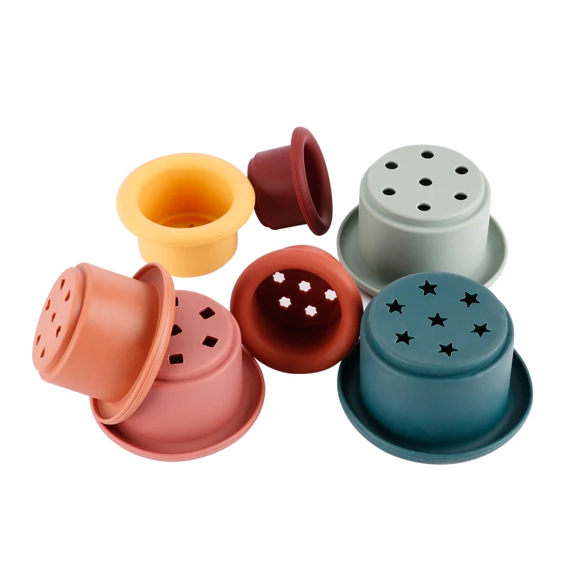 Hot Sale Best Selling Silicone Stacking Toys Silicone Educational Block Baby Toys BPA Free Food Grade Silicone Toys
