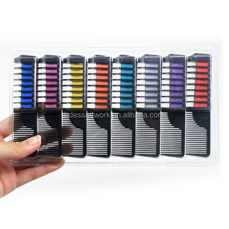 2018 hot sale esay use washable multi color temporary hair chalk