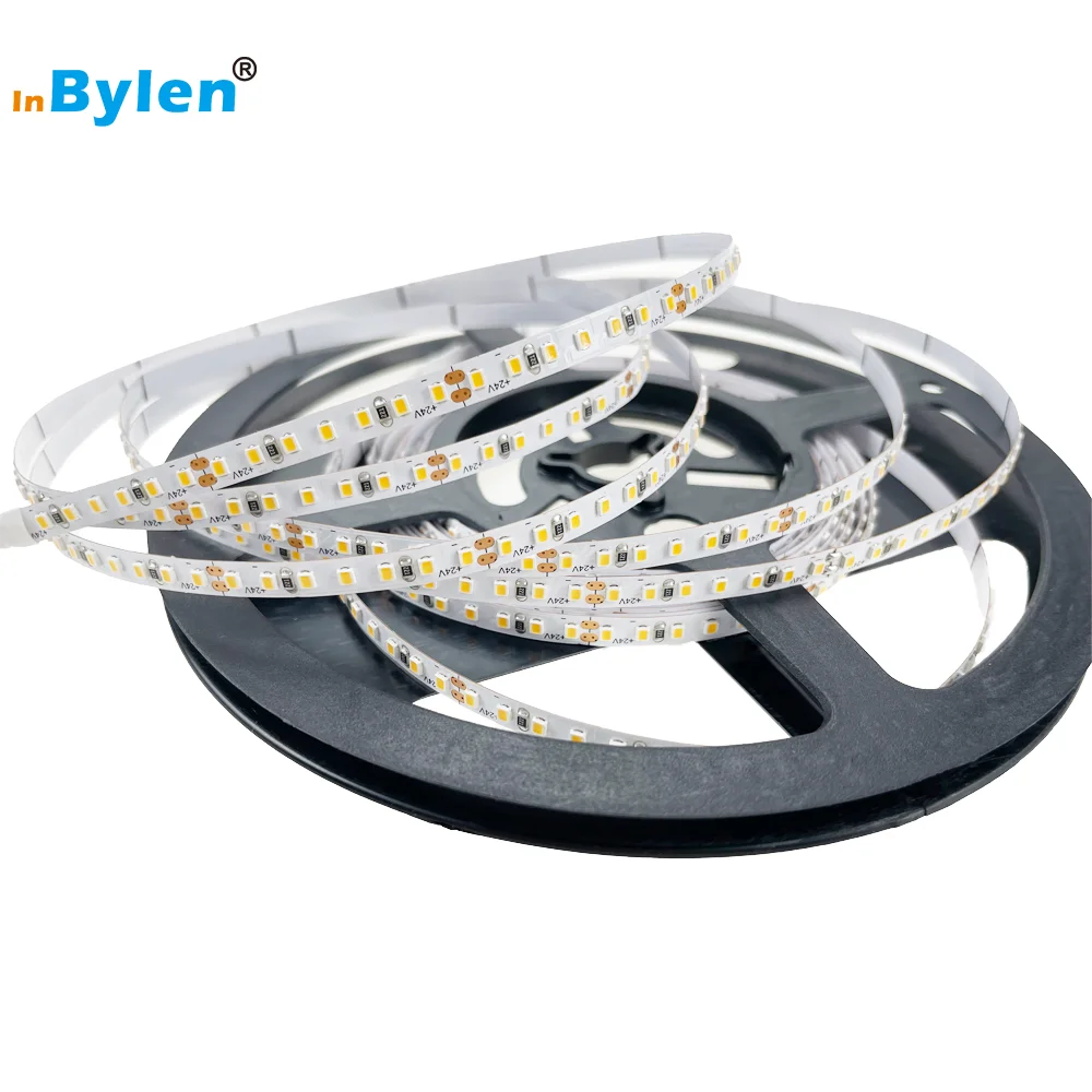 Popular White Color DC 24V 8.6W High Density Narrow Series 5mm Width 210LEDs 2216 SMD LED Strip IP20 LED Strip Light