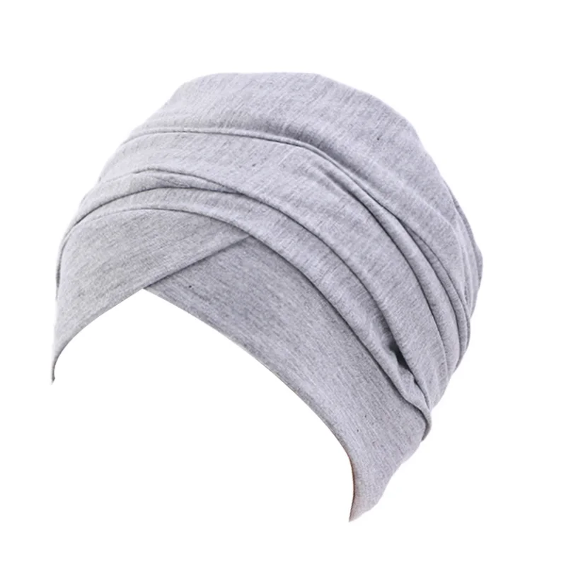 Wholesale Multi Usages Headscarf African Long Head Wrap Plain solid color cotton Head Scarf women Turban TJM-440