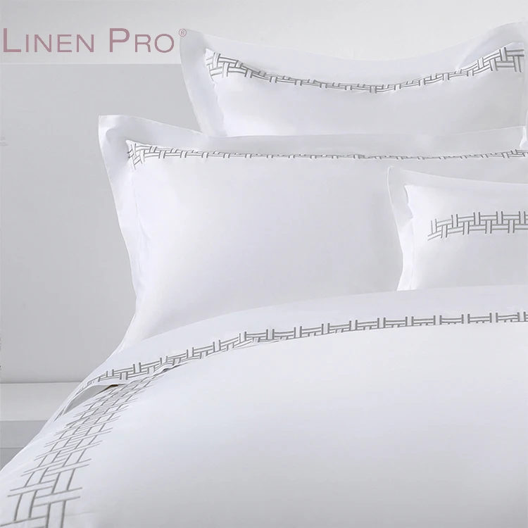 LINENPRO Hot Sales Luxury 100% Cotton Embroidered Hotel Bedding Set For Hotel And Home Used With Cheap Price