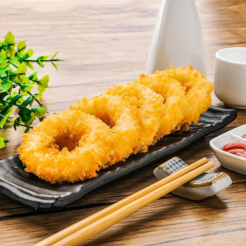 China manufacturing fast seafood safe and delicious prepared foods breaded squid ring