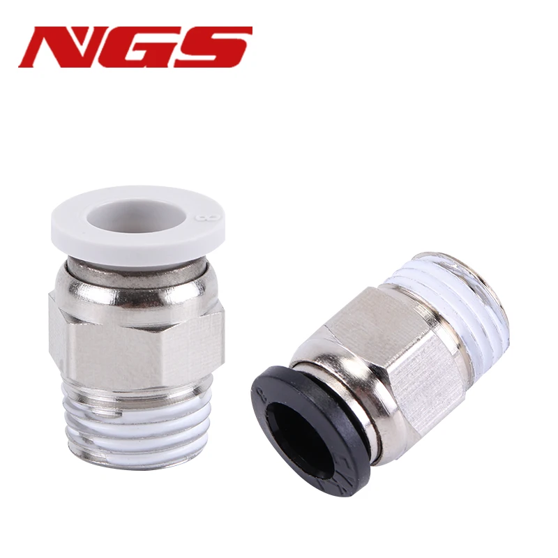 ПК латунь Воздушный Пневматический одним нажатием кнопки, вставляется нажатием разъем Quick Release M5 1/8 1/4 3/8 1/2 8 мм 10 мм с наружной резьбой шланг Труба