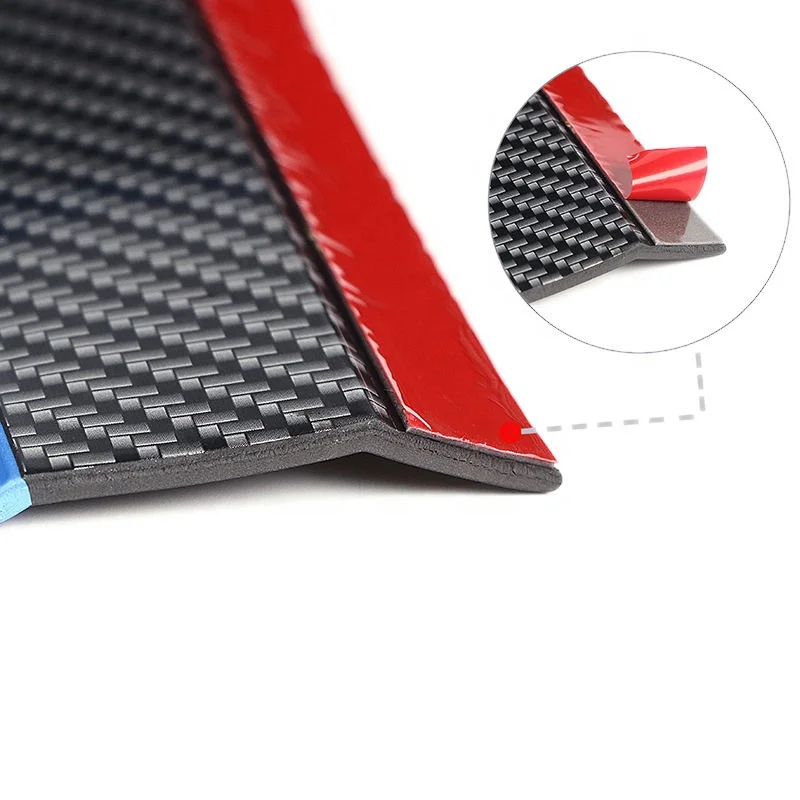 Universal Auto Body Lip Skirt Splitter Carbon Fiber Rubber Sleeve Bumper Guard Front Side Skirt Car Bumper Lip