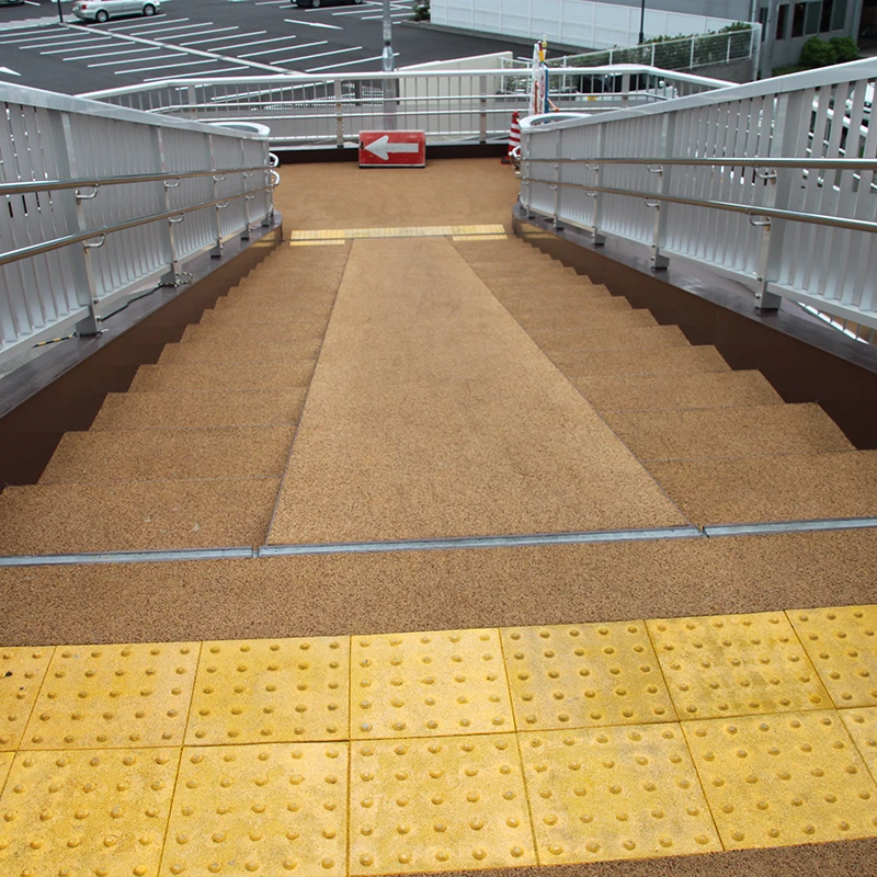 Non-slip epdm road park blind point outdoor warning tactile indicator paving floor rubber tile