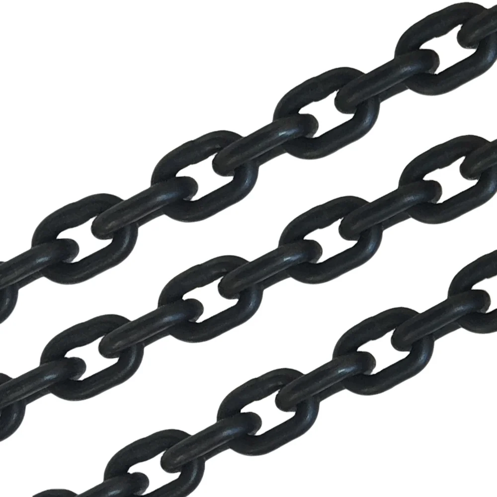 Factory Sale G80 Black Binder Chain Double Eye Grab Hooks 8mm Steel Zinc Galvanized Finish 6mm Iron Alloy Steel Chain Wheel
