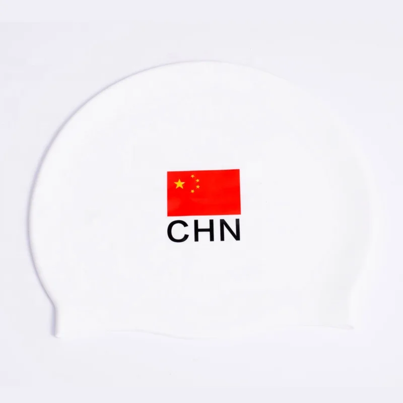 Wholesale Solid Color Flat Swimming Cap Elastic Turban Style Silicone Hat for Swim Pool & Seaside Water Sports