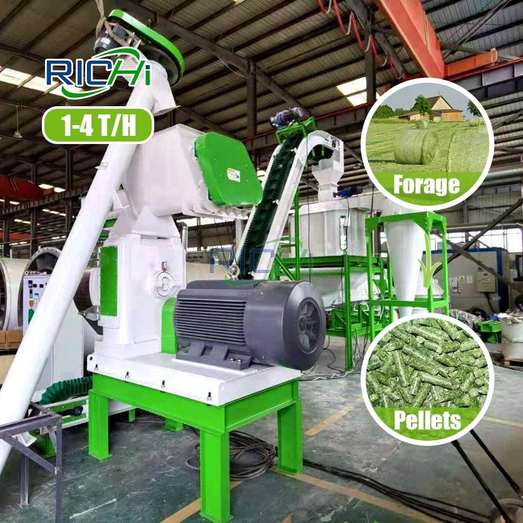 RICHI Factory 1-4 T/H Grass Grazing Pasture Pellet Mill For Livestock Cattle Sheep Feed