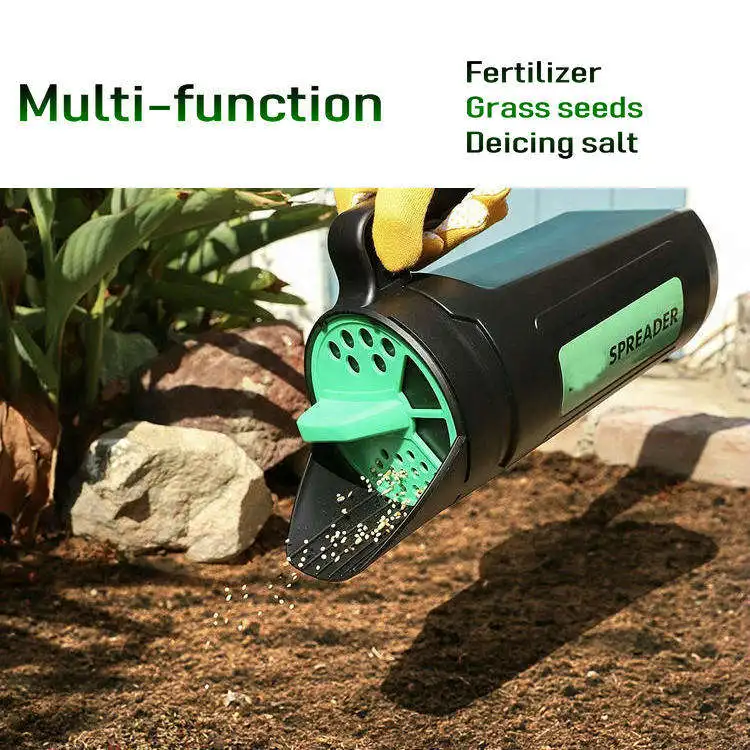 2.5L manual broadcast seed salt fertilizer lawn gardening handy spreader